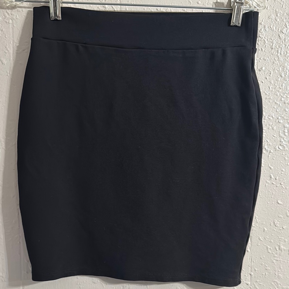 Black Mini Pencil Skirt for Work